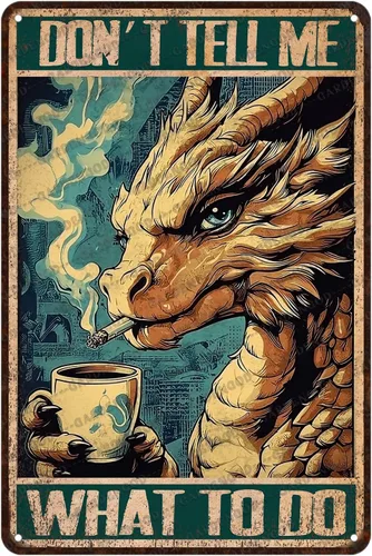 Miniatura 25 de Cartel de café con texto en inglés «Because Murder Is Wrong», póster metálico de 16 x 12 pulgadas CAFÉ CAT 3