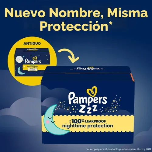 Miniatura 2 de Pampers ZZZ Pañales Nocturnos, Talla 7 (41+ libras), 36 Unidades, Protección Nocturna Pañales Desechables para Bebé, Protección Nocturna contra