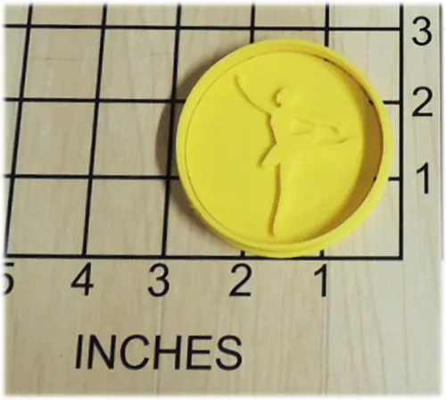 Miniatura 2 de Bailarina silueta fondant cortador de galletas y sello #1317