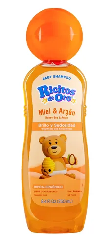 Miniatura 3 de Ricitos de Oro Shampoo de Miel para bebé, Producto sin parabenos para la delicada piel del bebé, 250 ml cada una, 3 Botellas.