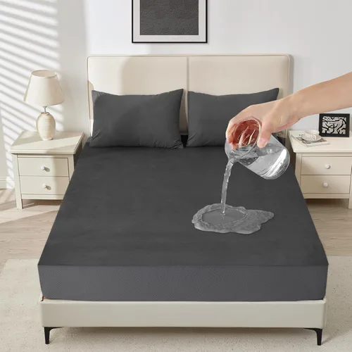 Miniatura 7 de Sufdari Protector de colchón impermeable tamaño Twin, funda de colchón silenciosa con bolsillo profundo de 18 pulgadas, a prueba de chinches
