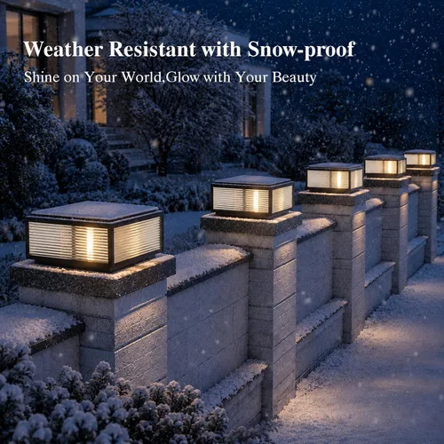 Miniatura 4 de Lámpara de porche al aire libre, luz grande de pilar de columna de puerta negra de 19.68 pulgadas Modern Black Waterproof Pedestal Bollard