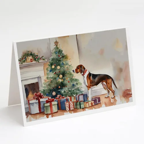 Miniatura 104 de Caroline's Treasures DAC2753GCA7P Paquete de 8 tarjetas de felicitación navideña acogedora de Husky siberiano Tarjetas en blanco con sobres