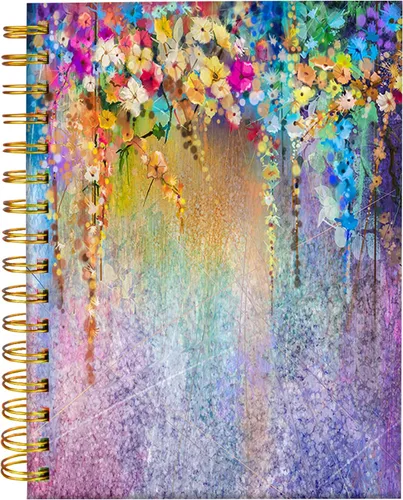 Miniatura 7 de iampanda Cuaderno de diario en espiral, encuadernación fuerte de doble alambre con papel de primera calidad para niñas y mujeres, 60 hojas A5