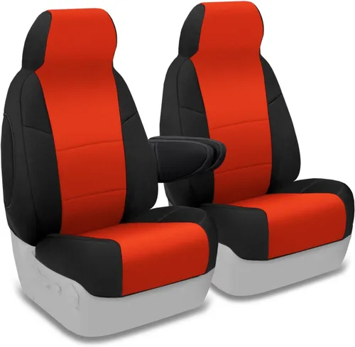 Miniatura 34 de Coverking Custom Fit Center 50/50 - Funda de asiento de cubo para modelos seleccionados Chevrolet Suburban 1500/2500, neopreno (negro)