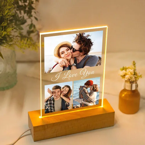 Miniatura 4 de Marco de fotos personalizado, marco de fotos personalizado, marcos de fotos personalizados, regalos de fotos de aniversario personalizados para 3