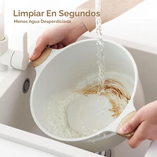 Miniatura 3 de SENSARTE Juego de utensilios de cocina de cerámica antiadherente de 16 piezas, juego de ollas y sartenes saludables, juego de cocina no tóxico