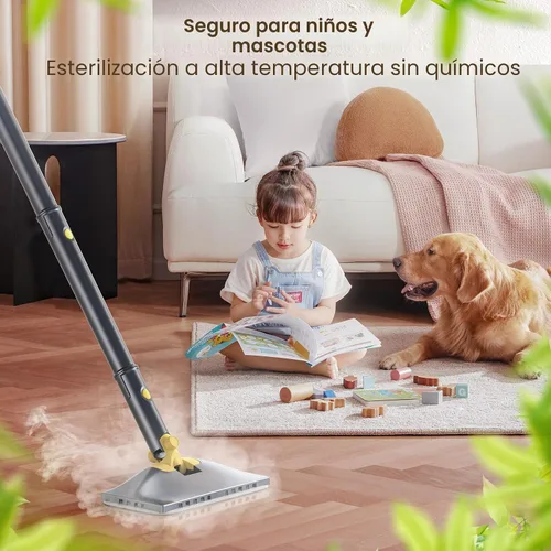 Miniatura 6 de ScrubWiz Mopa de Vapor con Limpiador de Vapor de Mano Desmontable, 10 en 1 con Accesorios Múltiples, Calentamiento Rápido de 10s, Vaporizador de 2
