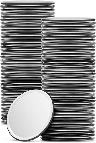 Miniatura 9 de Espejo compacto de maquillaje pequeño a granel, mini espejo de bolsillo de viaje para mujer, paquete de 36 piezas (redondo, negro)