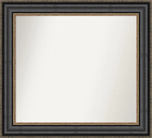Miniatura 47 de Amanti Art Espejo personalizado, espejo de baño negro puente, espejo de pared o espejo de tocador de baño sobre el fregadero (26 x 26 pulgadas)