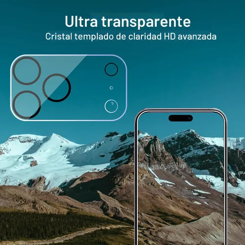 Miniatura 4 de Ailun Paquete de 3 protectores de lente de cámara para iPhone 17 Pro Max, vidrio templado, dureza 9H, Ultra HD, antiarañazos, compatible con fundas