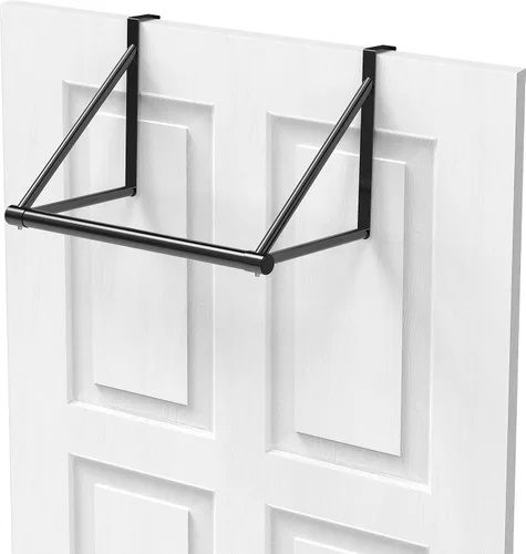 Miniatura 6 de Simple Houseware - Barra para colgar ropa sobre la puerta, color negro
