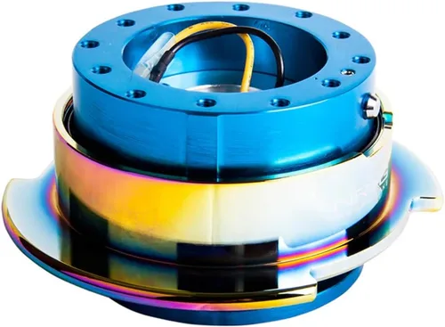 NRG Innovations NRG-SRK-250NB-MC GEN 2.5 - Adaptador de liberación rápida para volante, 6 agujeros y patrones de pernos 6x70 y 6x74mm/Cuerpo azul