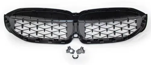 Miniatura 5 de Rejilla de diamante G20 G28 compatible con rejillas de riñón frontales BMW Serie 3 2019 2020 2021 2022, rejilla de reemplazo de parachoques Rejilla
