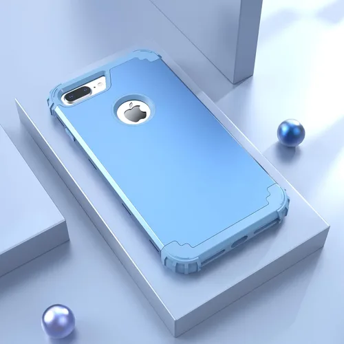 Miniatura 3 de IDweel Funda para iPhone 8 Plus, para iPhone 7 Plus con Protector de Pantalla, 3 en 1 Híbrida Resistente a Golpes de Servicio Pesado, Cubierta Dura