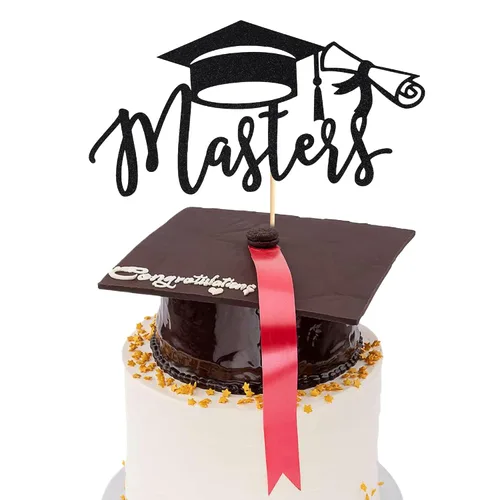 Miniatura 20 de Arthsdite 1 Pieza Decoración para Pastel de Graduación con Purpurina Dorada "So Proud of You" - 2025 Graduado Felicitaciones Senior Decoración