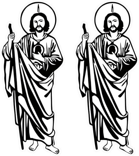San Judas Tadeo - Adhesivo de vinilo impermeable para coche, camión y parachoques de ventana de 6 pulgadas para Carro, Troca - San Juditas