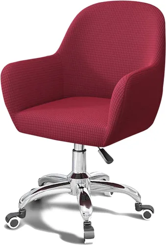 Miniatura 8 de Funda para silla de computadora de oficina, 2 piezas con brazos giratorios y respaldo curvado, funda para silla de comedor, estilo moderno