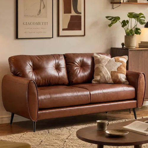 Miniatura 17 de TYBOATLE Sofá Sillón de 61" Loveseat Pequeño Sofás para Sala de Estar Sofá de Cuero Moderno de Mediados de Siglo Acolchado Mini Sofá Cómodo Oficina