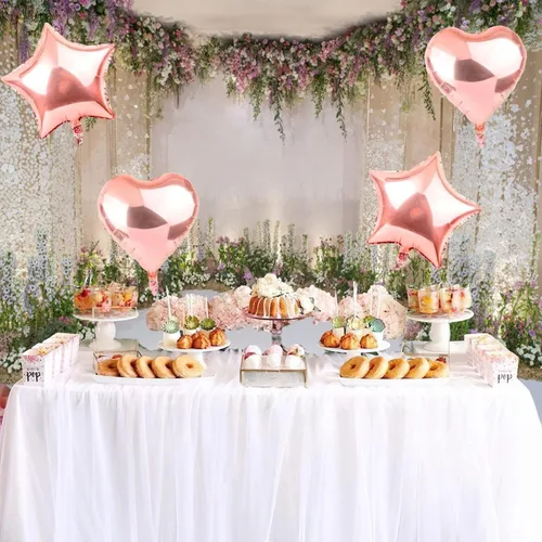 Miniatura 6 de Telón de fondo de fotografía de boda de 5 x 3 pies, telón de fondo de flores para despedida de soltera, propuesta de flores, telón de fondo
