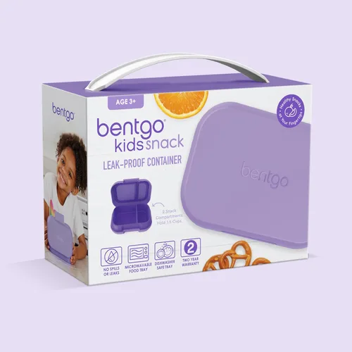 Miniatura 8 de Bentgo Snack para niños, contenedor de 2 compartimentos a prueba de fugas para aperitivos y comidas pequeñas, cierre fácil de abrir, apto