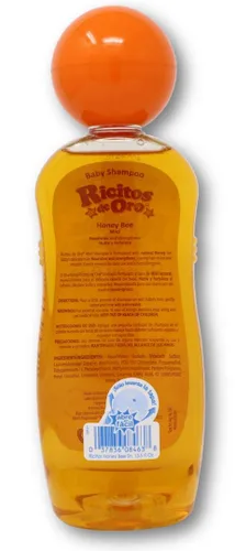 Miniatura 3 de Honey Bee Ricitos de Oro Shampoo Champú para bebé con gorra de sonajero emergente, producto sin parabenos para el delicado cabello del bebé; 13.5