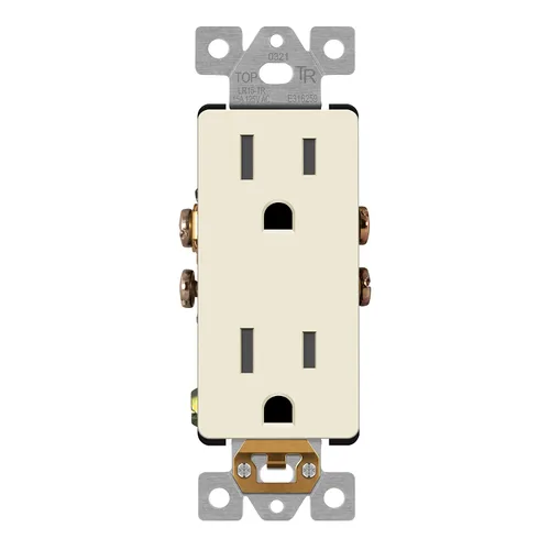 Miniatura 27 de LIDER LR15-TR-GD5P - Receptáculo decorativo mate c/tapa frontal intercambiable, tomacorriente a prueba de manipulaciones/niños, autoconexión a Dorado