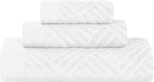 Miniatura 68 de Superior Juego de 6 toallas de 100% algodón egipcio de 500 GSM, 6 piezas, 2 caras, 2 manos, 2 toallas, ideal para baño, cocina o playa, de secado