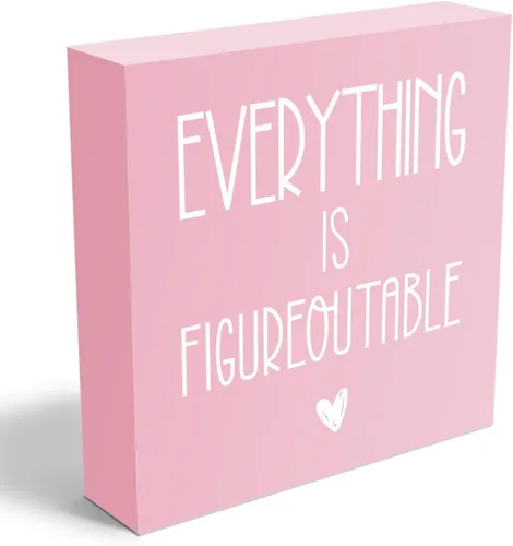 Miniatura 13 de mmiishe Letrero de madera inspirador decorativo motivacional con texto en inglés «Be Curious Not Judgmental», caja de madera para el hogar