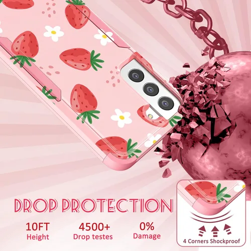 Miniatura 3 de Funda para Samsung Galaxy S22 - Funda de Teléfono para Mujeres Chicas Lindas Cubierta Diseño Único Estético Genial para Adolescentes Kawaii Fresa
