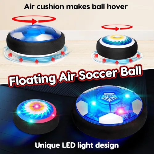 Miniatura 2 de Qirptey Juego de Fútbol y Hockey Hover 3 en 1 con Luces LED, Juguetes de Interior para Niños, Regalo de Fútbol para Niños de 6-8, 8-12 años