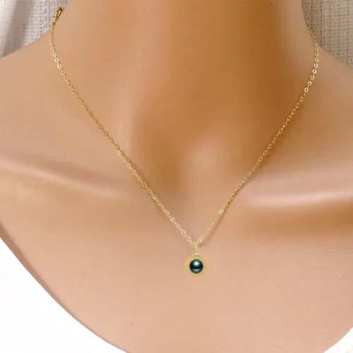 Miniatura 4 de Gifts for Women Wife gifts Anniversary Tahitian Black Pearl Necklaces for Women-Jewelry Gifts for Mom Girlfriend Her - Birthday Christmas Mothers