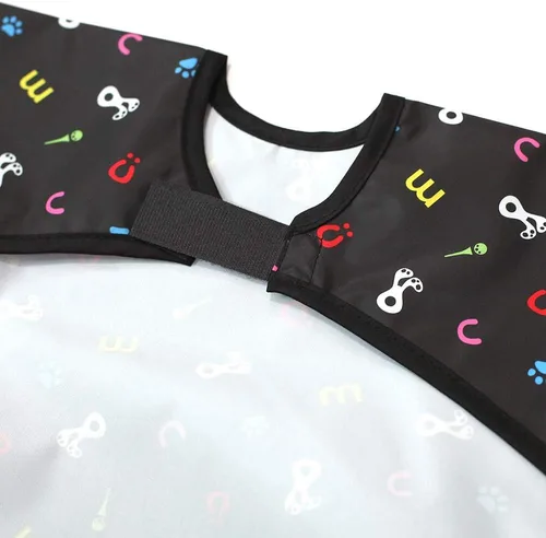 Miniatura 3 de Plie Short Sleeve Waterproof Bib for Toddlers – Easy Clean Feeding Apron for Mealtime, Daycare, Self-Feeding, Lightweight