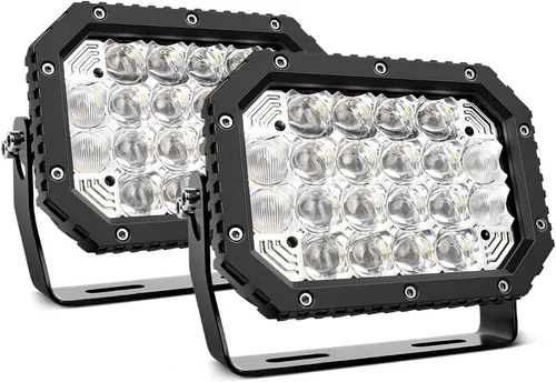 Miniatura 11 de Nilight Disparador lateral LED amarillo 2 unidades 6.5 pulgadas 60W haz de inundación para conducción fuera de carretera niebla barra de luz
