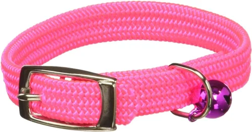 Miniatura 22 de Kool Kat Collar de seguridad elástico para gatos con campana, negro, 12 pulgadas