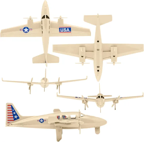 Miniatura 2 de TimMee Prop Plane & Fighter Jet - Desert Tan Plastic Army Men Aviones fabricados en Estados Unidos Bronceado del desi