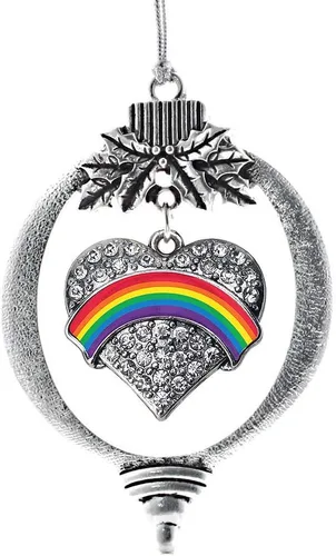 Miniatura 139 de Inspired Silver Adornos festivos de dije de corazón pave de plata con circonitas cúbicas