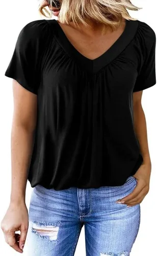 Miniatura 2 de Dokotoo - Camisetas de verano para mujer, manga corta, cuello en V, estilo casual