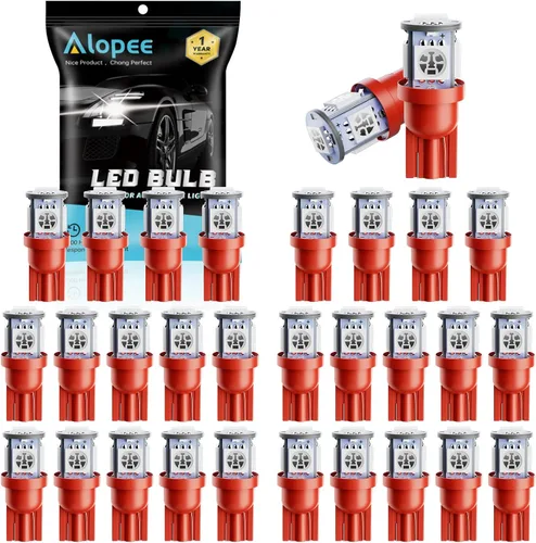 Miniatura 9 de Alopee Paquete de 30 bombillas LED 194 ámbar acrílico T10 bombilla LED ámbar DC 12V luces interiores de coche para 194 168 T10 2825 W5W marcador