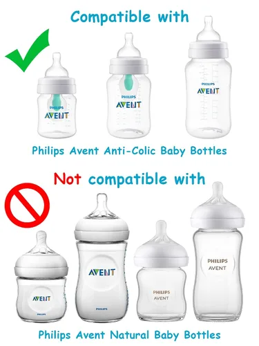Miniatura 2 de Kit de conversión suave para biberón anticólicos Philips Avent, kit de transición para niños pequeños con boquilla de silicona para sorber, popote
