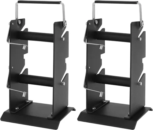 Miniatura 9 de QWORK Soporte de carrete dispensador de soldadura doble, soporte de rodillo ajustables, dispensador de carrete, alimentador de carrete herramienta