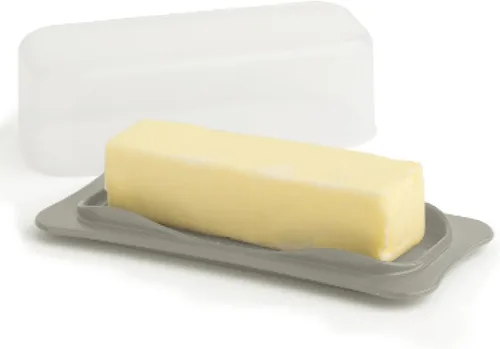 Miniatura 8 de Signoraware - Mantequillera con tapa, recipiente para mantequilla con tapa transparente para encimera, refrigerador, plástico duradero, Blanco