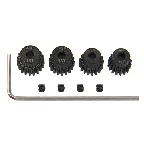 ShareGoo - Juego de engranajes de piñón 48P 16T 17T 18T 19T 0.125 in RC Motor Gear Compatible con Traxxas Redcat Tamiya Losi Arrma Axial SCX10 1/10