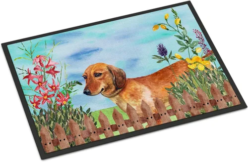 Miniatura 95 de Caroline's Treasures CK1311MAT Cavalier Spaniel Poinsettas - Felpudo de 18 x 27 pulgadas, tapete para puerta delantera, interior y exterior