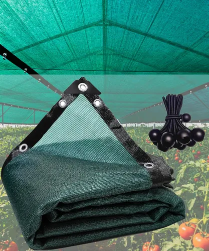 Lona de malla resistente 90% verde de 3 x 6 pies para exteriores, con ojales, toldo para patio, jardín, invernadero, gallineros, plantas, verduras,