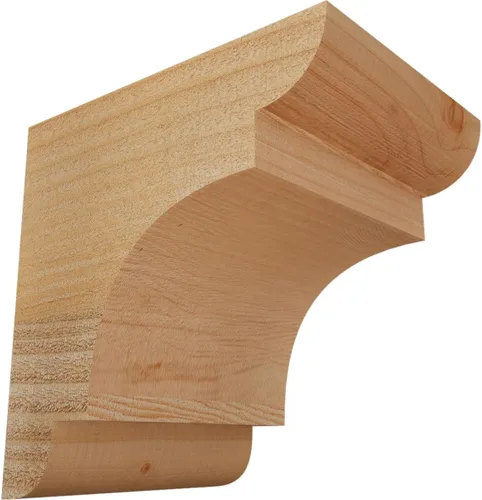 Miniatura 24 de Ekena Millwork COR04X12X12NEB00RWR 4 pulgadas de ancho x 12 pulgadas de profundidad x 12 pulgadas de alto New Brighton Rough Sawn Corbel, cedro rojo