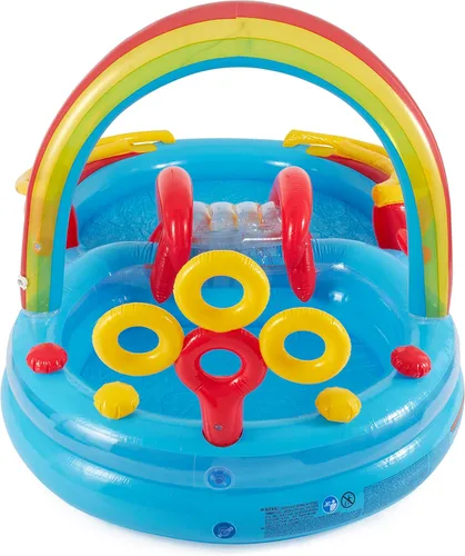 Miniatura 8 de Intex Hinchable, diseño de arcoíris anillo centro de juego, 117" x 76" x 53," para edades entre 2 + 2-Multicolor
