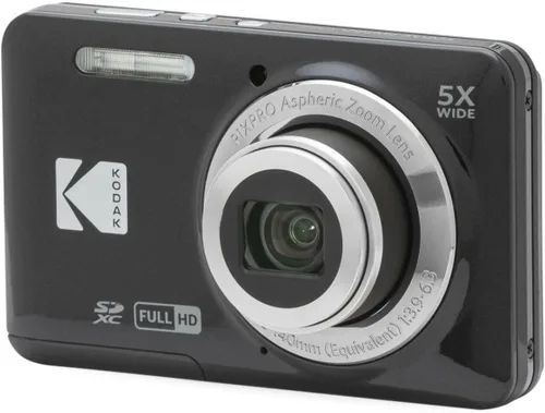 Miniatura 7 de Kodak PIXPRO Friendly Zoom FZ55 Cámara digital (negro) Paquete con tarjeta SD de 32 GB, funda para cámara y cargador de viaje de batería