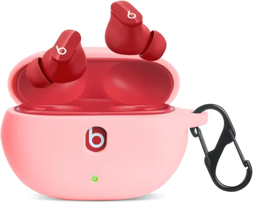 LiZHi Funda para Beats Studio Buds, Beats Studio Buds+ Plus, funda de transporte de silicona con llavero para auriculares inalámbricos Beats Studio