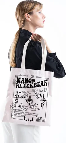 Miniatura 2 de Regalo temático del trono de Now Until The Darkness Claims Us - Bolsa de mano, regalo para lectores de cristal de ficción, Beige, Manon Blackbeak